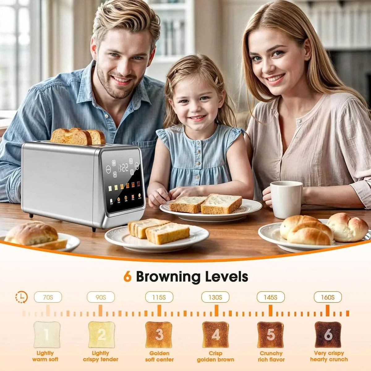 Stainless Steel Smart Digital ToasterToasterTorqelo.com