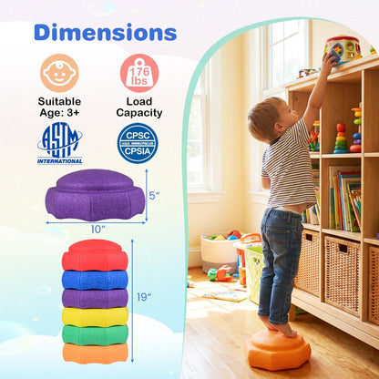 Stepping Stones for Kids 6-Piece Balance Training SetBalance Training ToyTorqelo.com