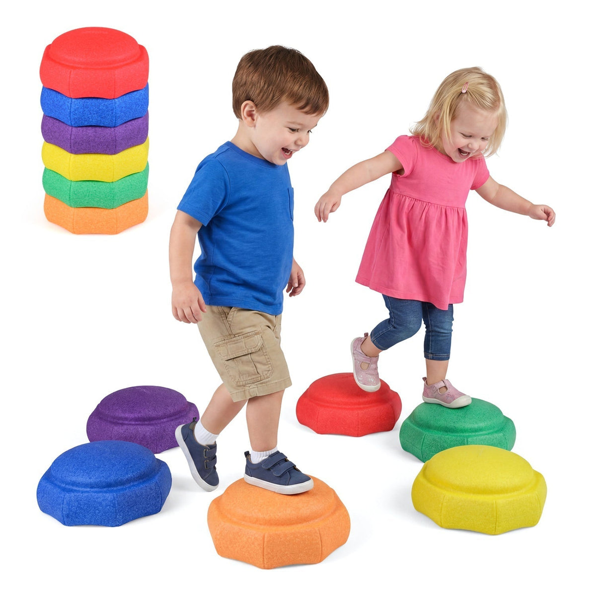 Stepping Stones for Kids 6-Piece Balance Training SetBalance Training ToyTorqelo.com