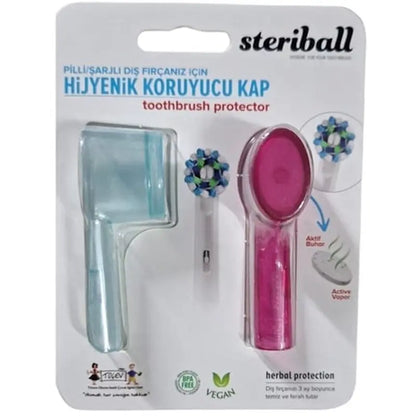 Steriball Hygienic Protective Toothbrush Covers 2-Pack by Beauty Care Bag