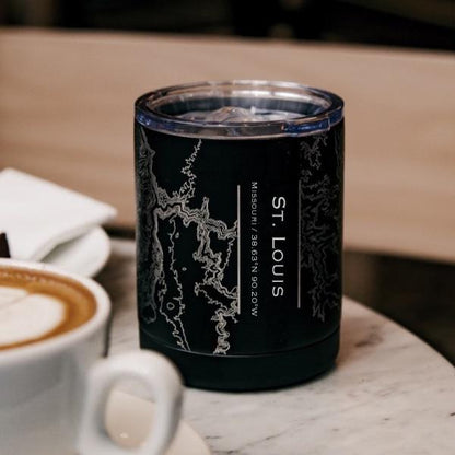 St. Louis - Missouri Map Insulated Cup in Matte Black by Cyan Castor