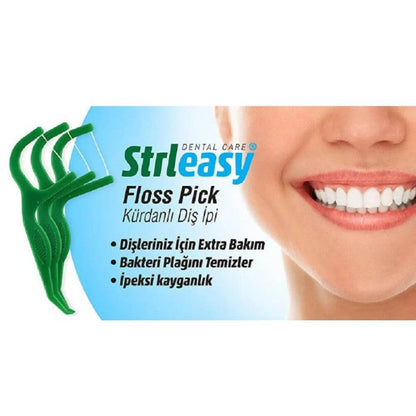 Strleasy Dental Floss Picks for Easy Teeth Cleaning 32 Count by Beauty Care Bag