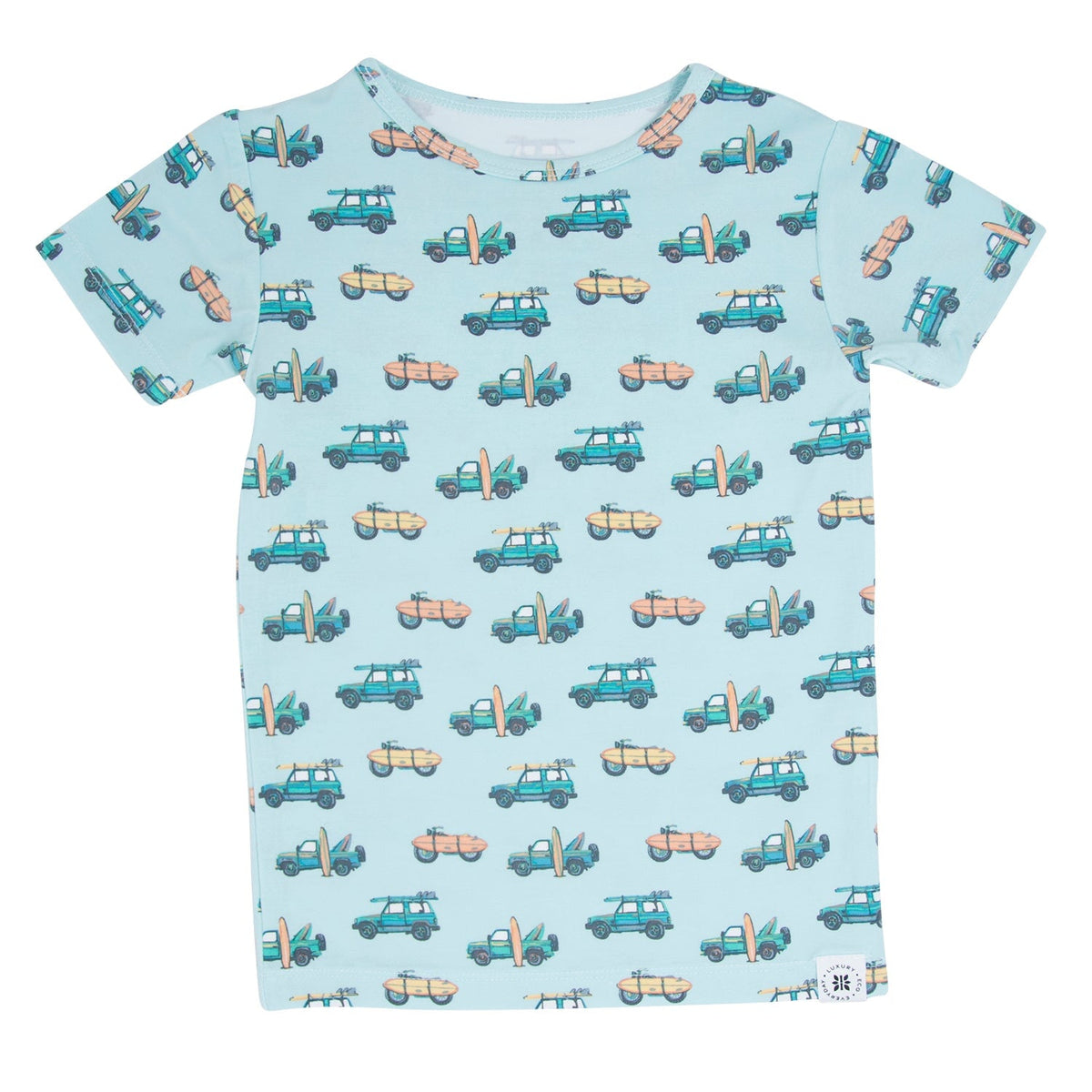 Surfing Beach Summer Pajama Set by Sweet Bamboo
