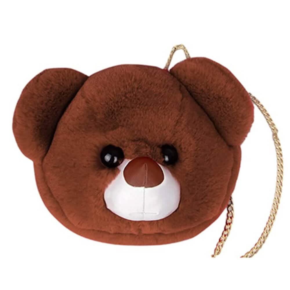 Super Cute Faux Fur Women's Handbag Bear Head Animal by EasyOptionXY