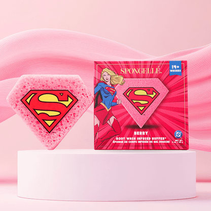 Supergirl™ Berry Body Buffer | DC SuperheroBody Wash Infused BufferTorqelo.com