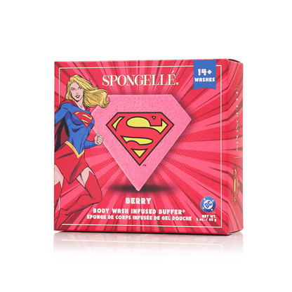 Supergirl™ Berry Body Buffer | DC SuperheroBody Wash Infused BufferTorqelo.com