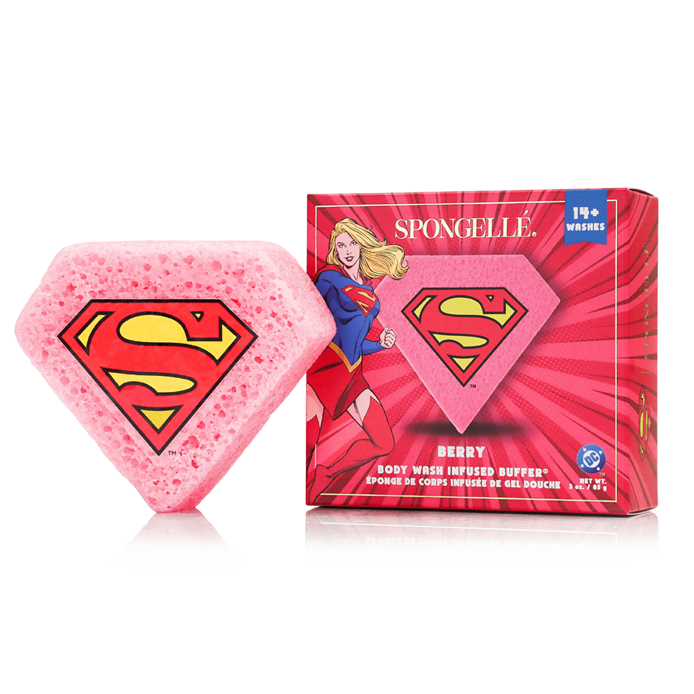 Supergirl™ Berry Body Buffer | DC SuperheroBody Wash Infused BufferTorqelo.com