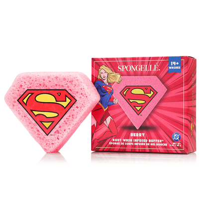 Supergirl™ Berry Body Buffer | DC SuperheroBody Wash Infused BufferTorqelo.com