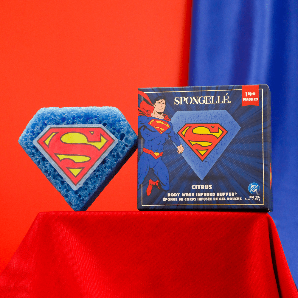 Superman™ Citrus Body Buffer | DC SuperheroBody Wash Infused BufferTorqelo.com
