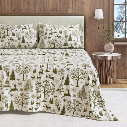 Turkish Cotton Flannel Sheet - Lakeview Collection by Great Bay Home