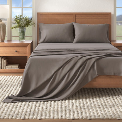 Cotton Solid Flannel Sheet - Nordic Collection by Great Bay Home