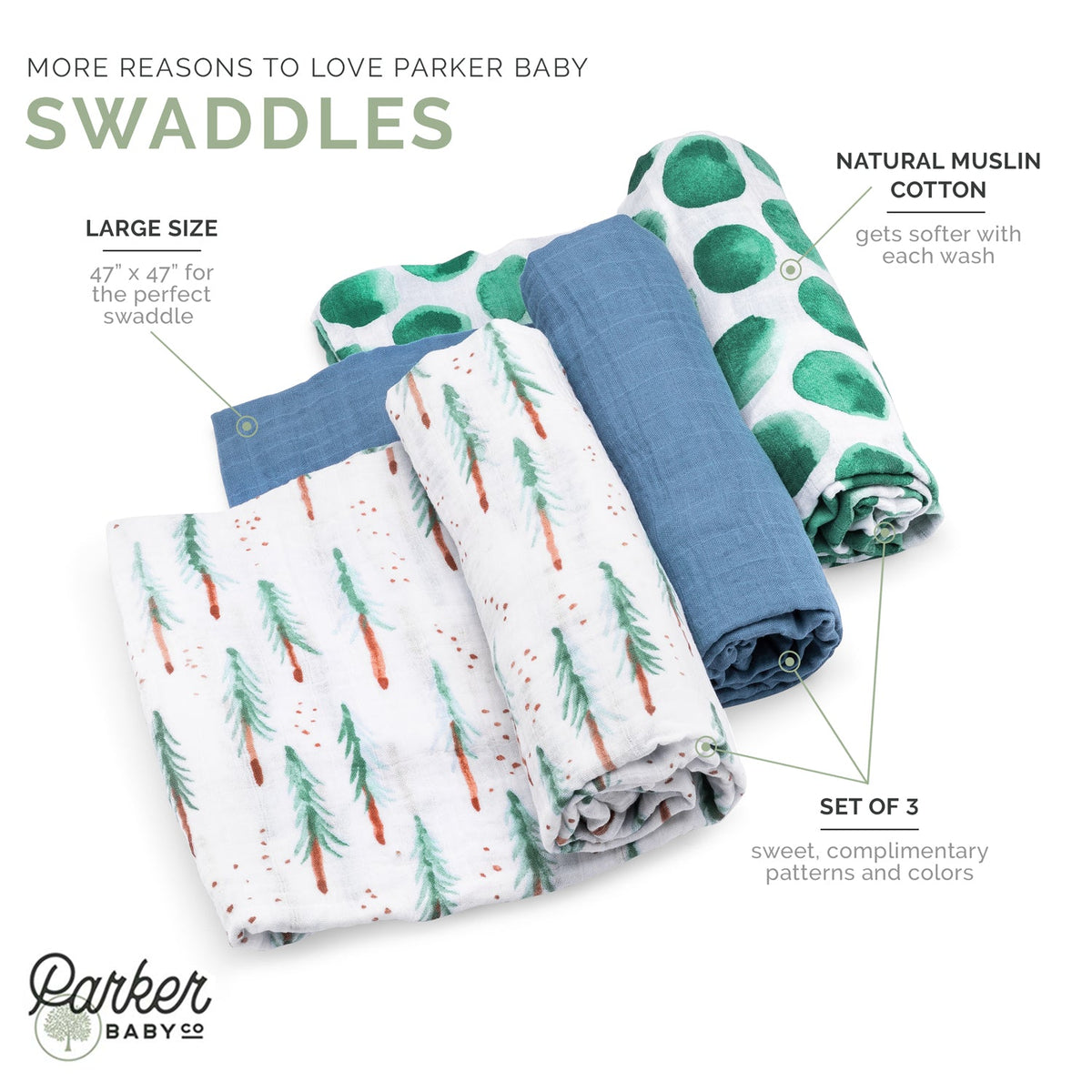 Timber Swaddle Set by Parker Baby Co.