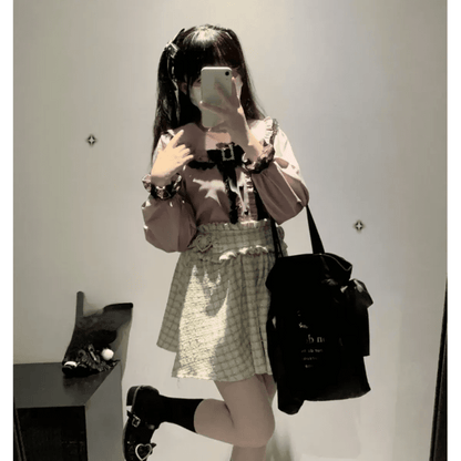 Sweet Harajuku Lace Ruffle BlouseShirts & BlousesTorqelo.com