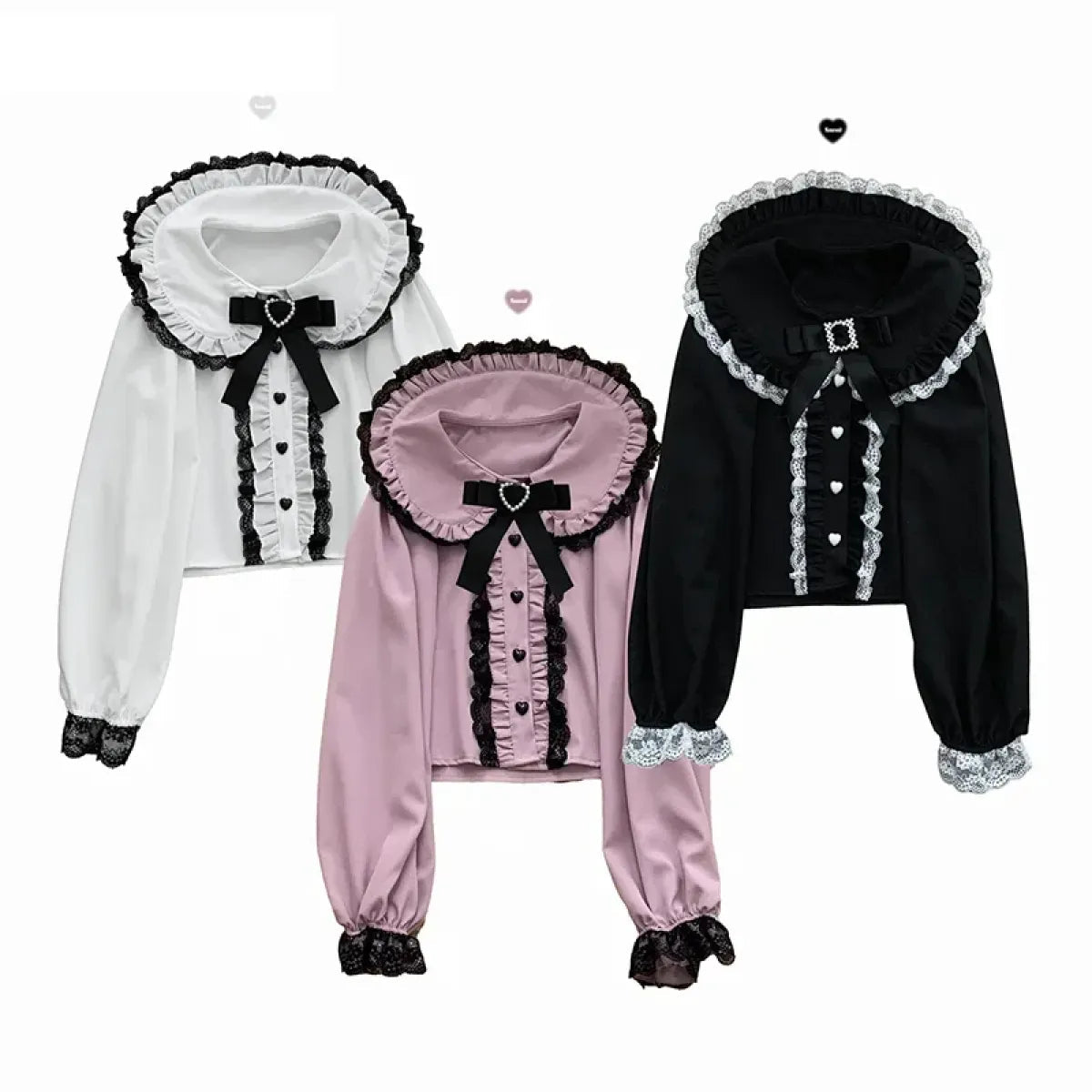 Sweet Harajuku Lace Ruffle BlouseShirts & BlousesTorqelo.com