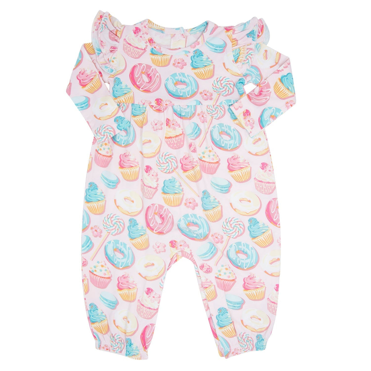 Sweet Tooth Flutter Sleeve Romper by Sweet Bamboo