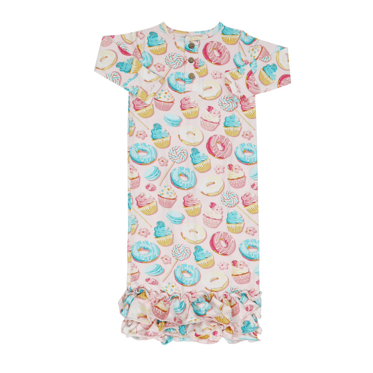 Sweet Tooth Ruffle Gown by Sweet Bamboo