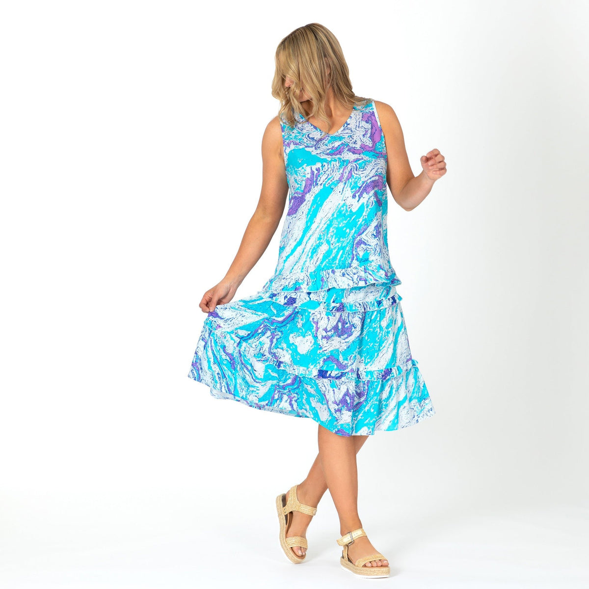 Swirl Dye Ruffle SeparatesDresses & SkirtsTorqelo.com