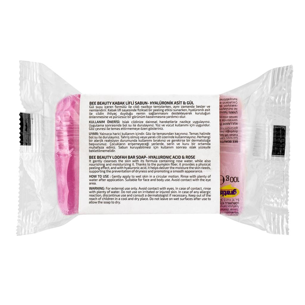 Bee Beauty Hyaluronic Acid & Rose Luffa Soap 100g by Beauty Care Bag