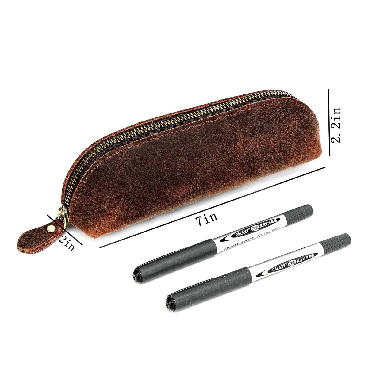 The Slider Pencil Case by Classy Leather Bags