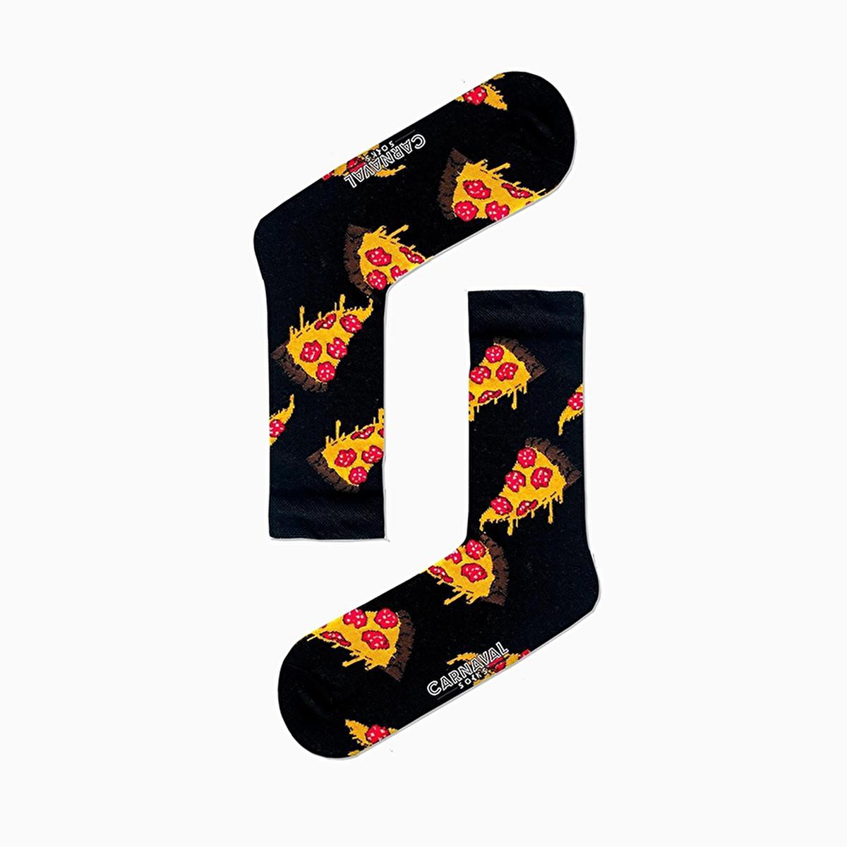 Carnaval Novelty Fast Food Socks Set - 5 Pairs of Comfortable Cotton-Themed Socks for Everyday Wear by Beauty Care Bag