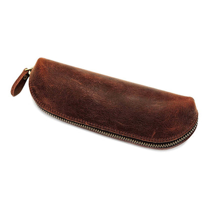 The Slider Pencil Case by Classy Leather Bags