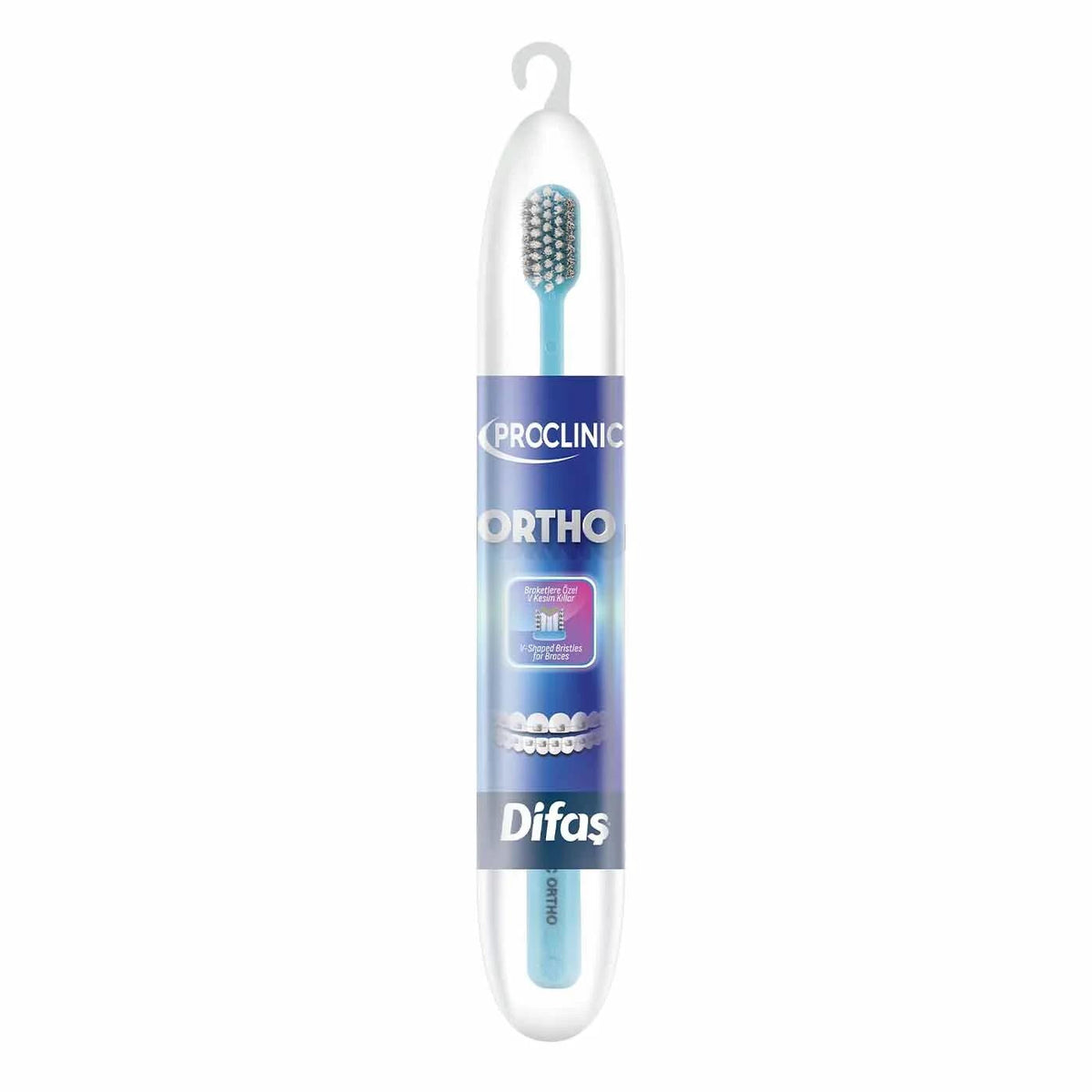 Difas Orthodontic Toothbrush for Braces and Aligners 1 Count by Beauty Care Bag