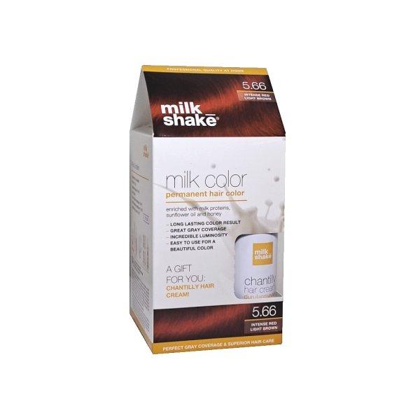 Milk Shake 5.66 Light Chestnut Intense Red Hair Dye Set 50ml by Beauty Care Bag
