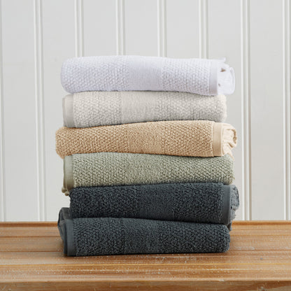 100% Cotton Checkered Jacquard Bath Towel Set - Giuliana Collection by Great Bay Home