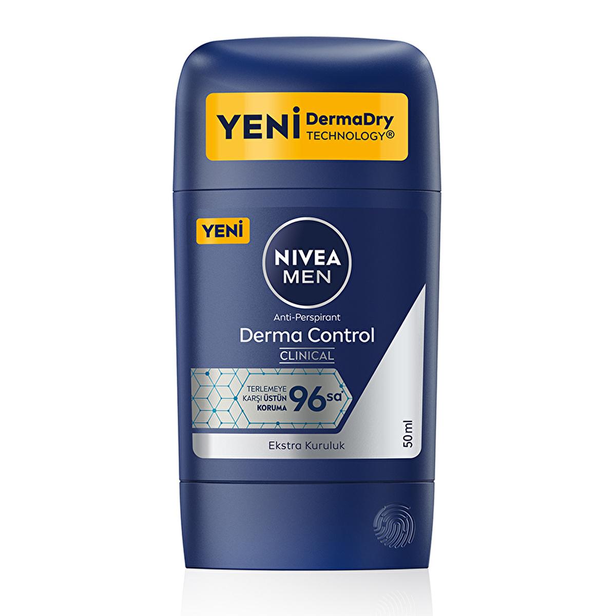 Nivea Derma Control Clinical Men's Deodorant Stick - Long Lasting Sweat Protection, Anti-Perspirant, 1.69 fl oz by Beauty Care Bag