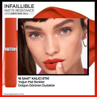 Loreal Paris Infaillible Matte Resistance Liquid Matte Lipstick - Transfer-resistant, Long-lasting, Matte Finish by Beauty Care Bag