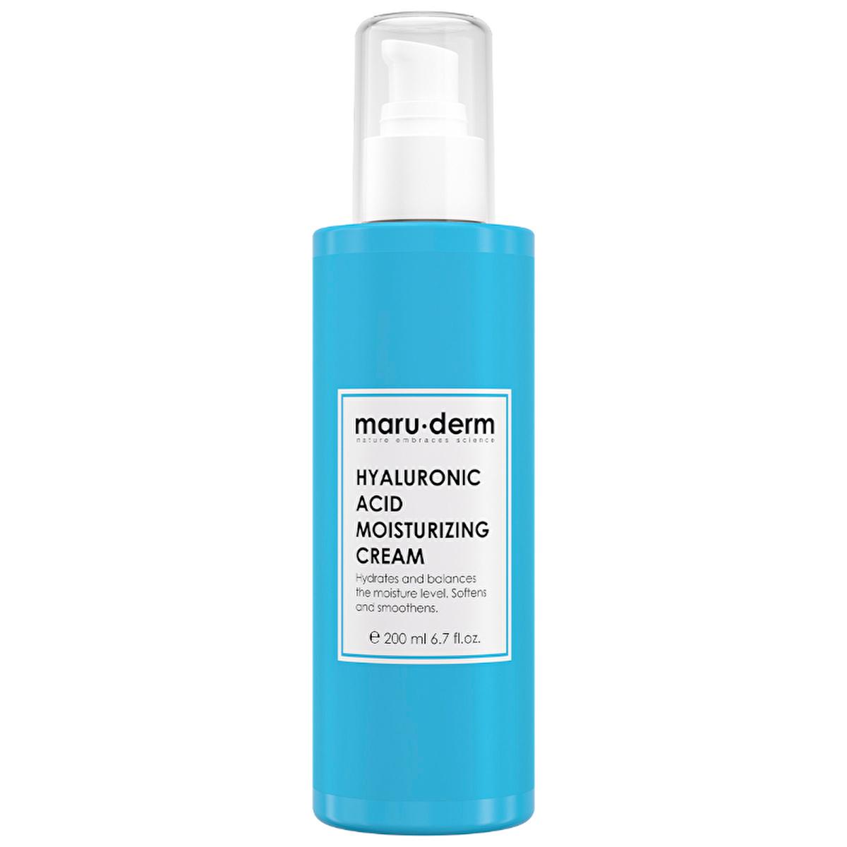Maruderm Hyaluronic Acid Moisturizing Cream - Intense Hydration, Anti-Aging, Face & Body Lotion, Paraben & Fragrance-Free for Sensitive & Dry Skin (200ml) by Beauty Care Bag