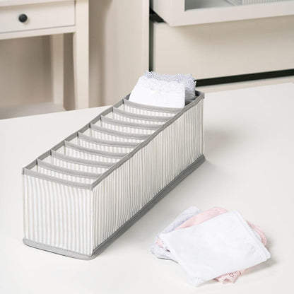 Ocean Home Drawer Organizer - 16.34 x 4.33 x 4.72 inches, Stylish Gray Striped Design for Home Organization by Beauty Care Bag