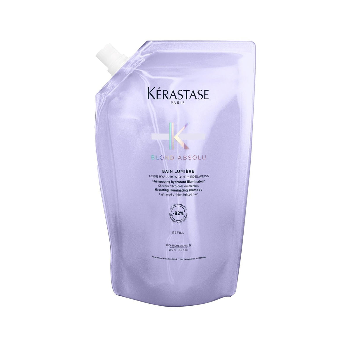 Kerastase Blond Absolu Bain Lumiere Shampoo Refill 500ml - Enhances Blonde Hair Brightness & Luminosity by Beauty Care Bag