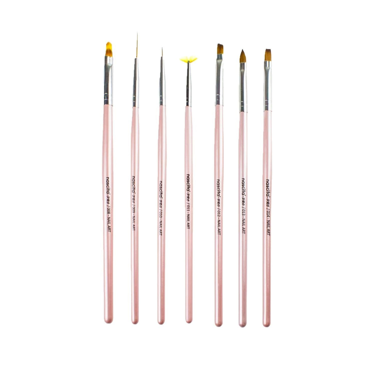 Nascita 7-Piece Nail Art Brush Set for Professional Nail Decoration - Nail Art Brushes, Nail Decoration Tools by Beauty Care Bag
