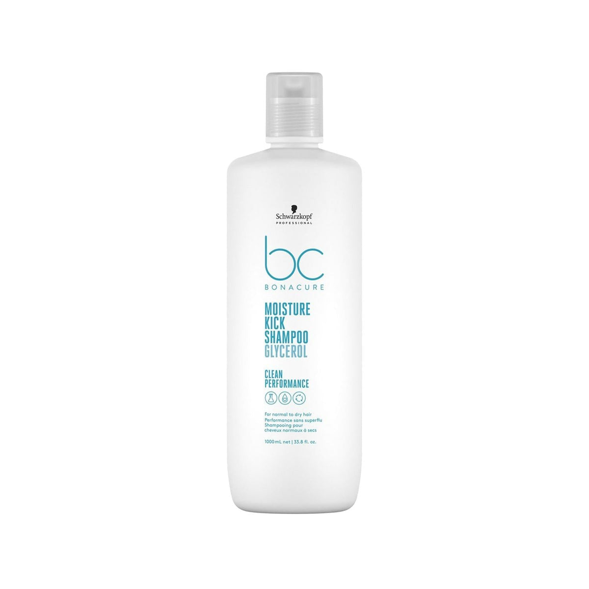 Bonacure BC Clean Moisture Kick Shampoo 1000 ml - Moisturizing Shampoo for Dry Hair by Beauty Care Bag