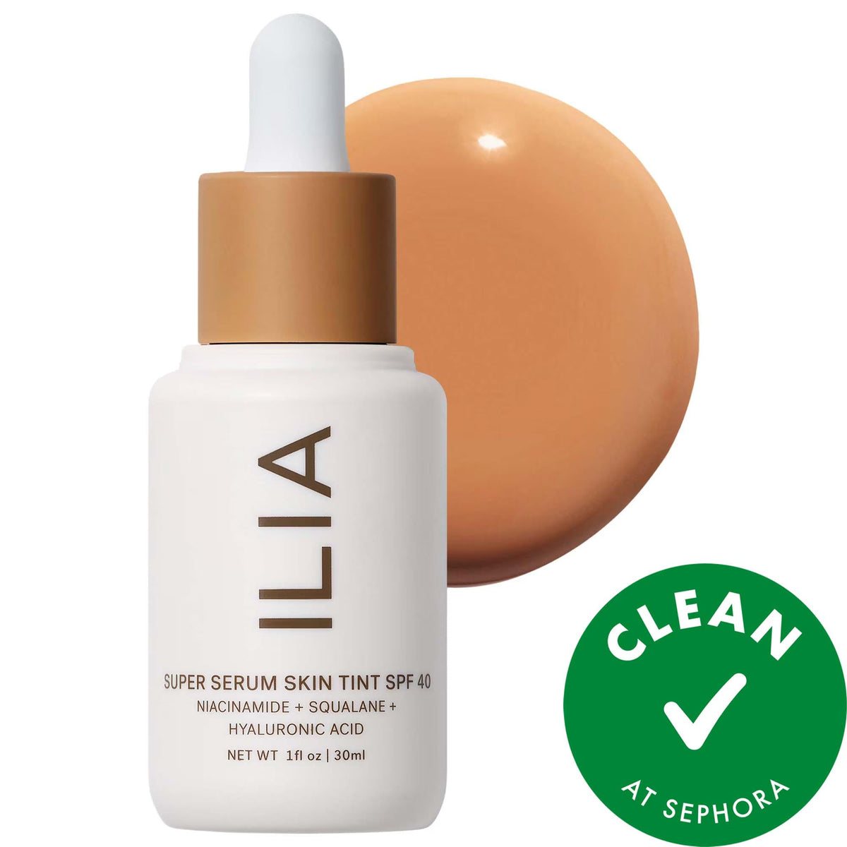 ILIA Super Serum Skin Tint SPF 40: Dewy, Light Coverage Foundation with Hyaluronic Acid & Squalane - Vegan, Cruelty-Free & Mineral Sunscreen by Beauty Care Bag