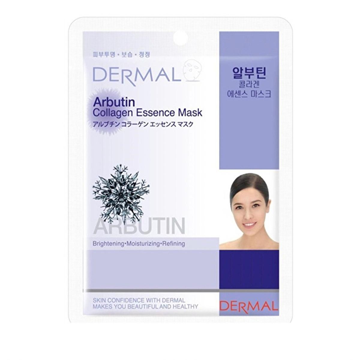 Dermal arbutin and collagen brightening cotton face mask
