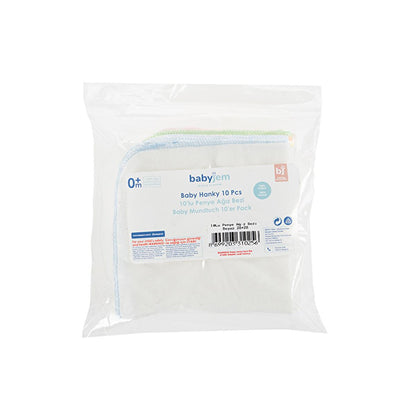 Babyjem Baby Bib - 10 Pack Soft Cotton Face Cloths for Newborns - Gentle, Absorbent, and Portable Baby Essentials by Beauty Care Bag