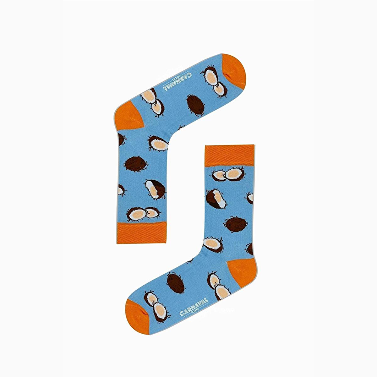 Carnaval Fruit-Themed Socks 5-Pack - Soft, Comfortable, and Stretchy Casual Socks for Everyday Wear by Beauty Care Bag