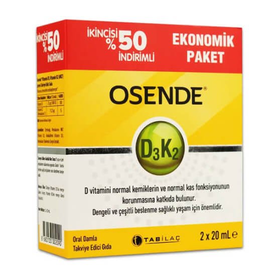 Tab Ilac Osende D3K2 Drops for Bone Support 20 mlSupplementsTorqelo.com