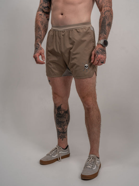 MEN’S | HYBRIFLEX SHORT : TAN by Alpha Country Training + Nutrition