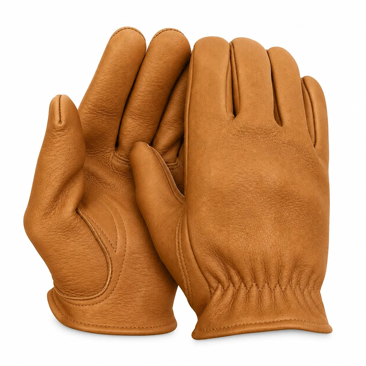 Tan Short Wrist Deerskin Gloves by Legendary USA