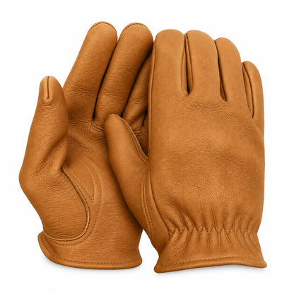 Tan Short Wrist Deerskin Gloves by Legendary USA