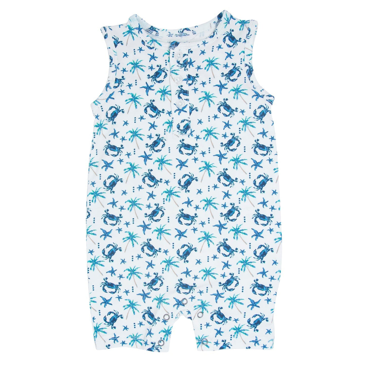 Blue Crabs Tank Romper by Sweet Bamboo
