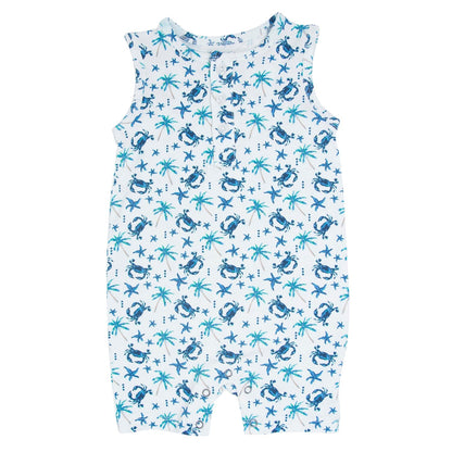 Blue Crabs Tank Romper by Sweet Bamboo