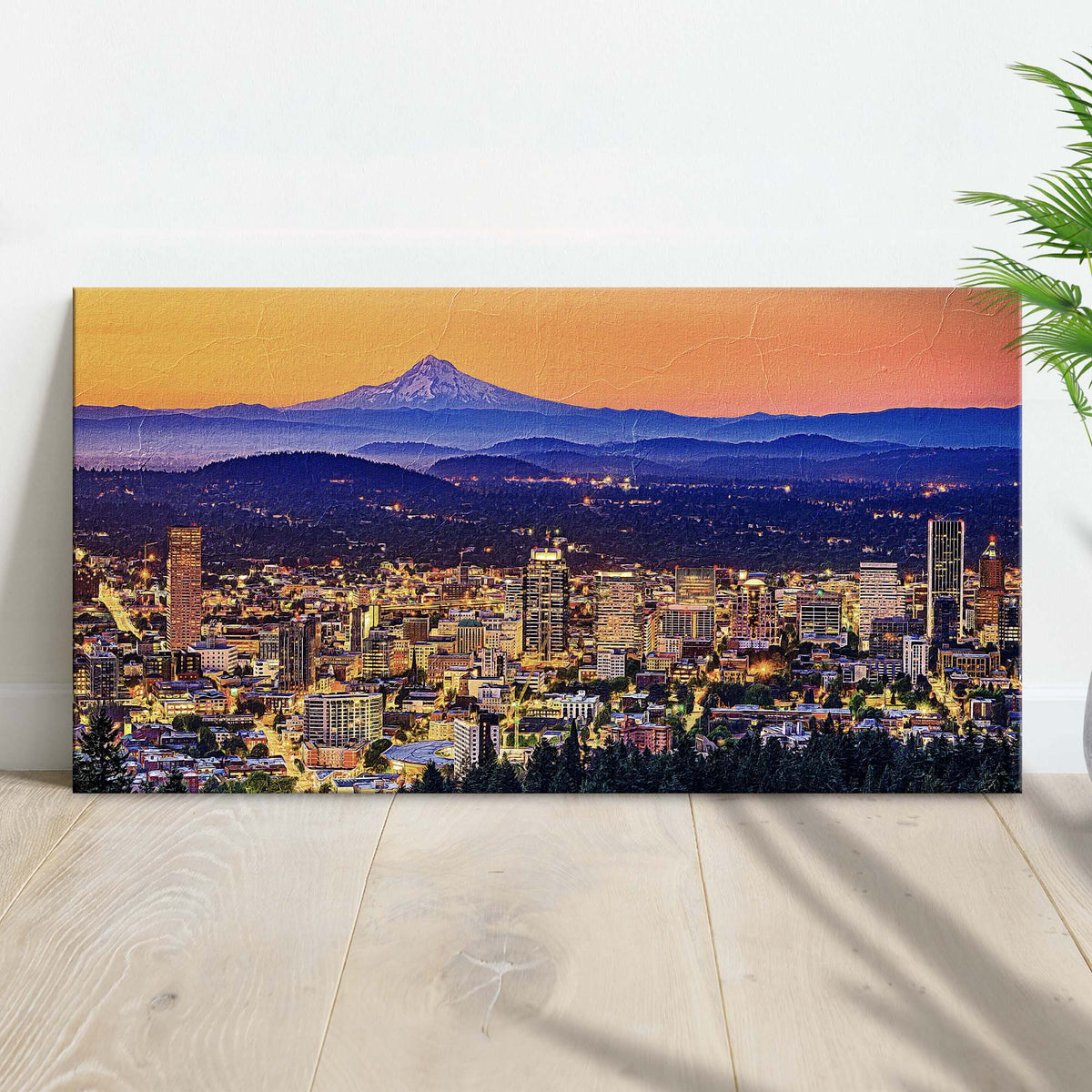 Portland Oregon Skyline Canvas Wall Art by Tailored Canvases