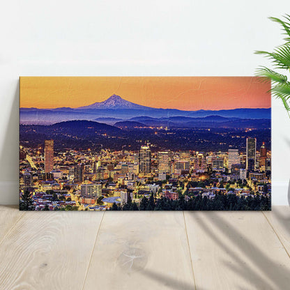 Portland Oregon Skyline Canvas Wall Art by Tailored Canvases