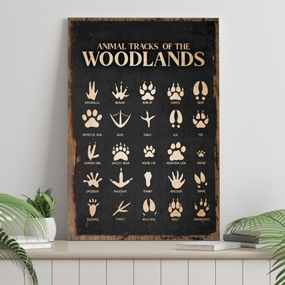 Animal Tracks Of The Woodlands Sign II by Tailored Canvases