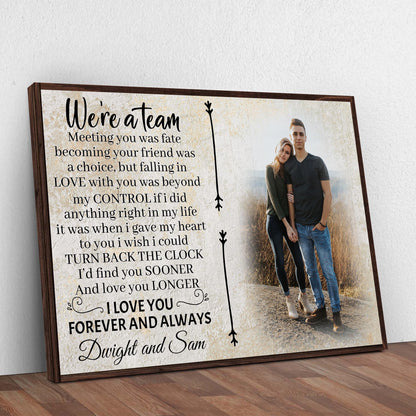 We're A Team Couple Sign V by Tailored Canvases