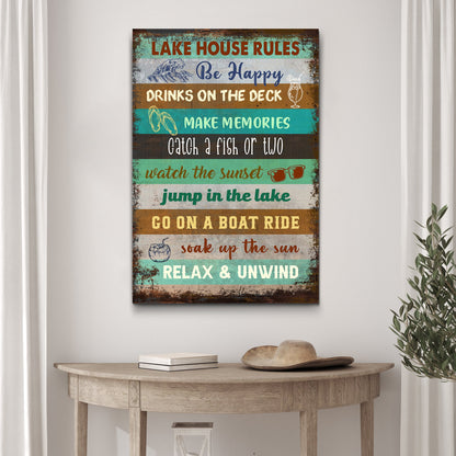 Lake House Rules Sign III by Tailored Canvases